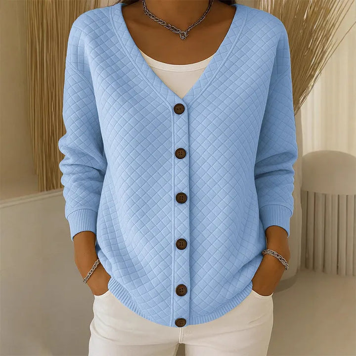Delavie - Cardigan a bottoni in maglia trapuntata