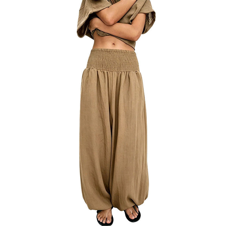 Anavie - Pantaloni harem effetto soft touch