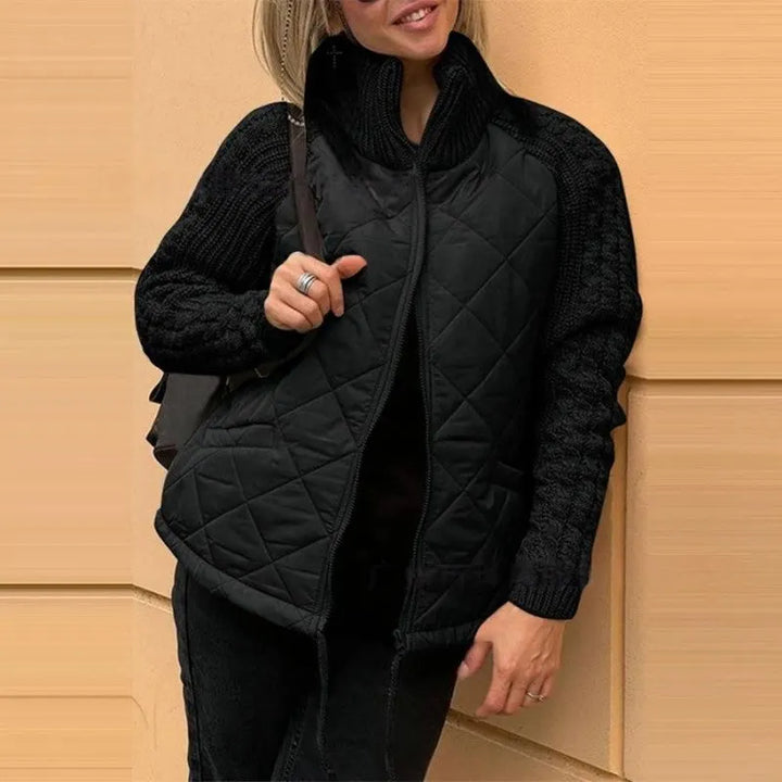 Corisanna - Giacca in maglia calda con zip frontale