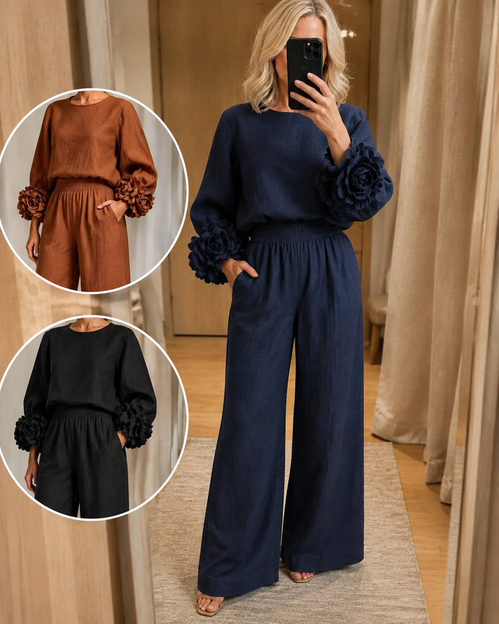 Alouenne - Completo due pezzi in lino leggero