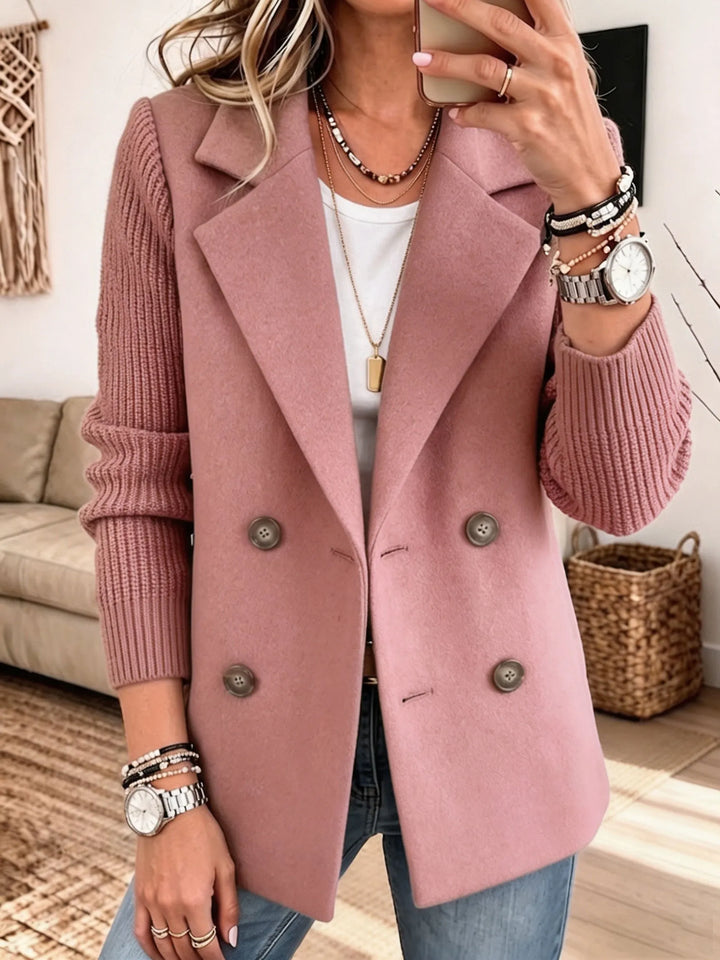 Lottie - Blazer multimateriale dal tatto morbido