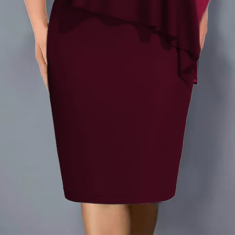 Lirienne - Abito midi con scollo a V e strass premium