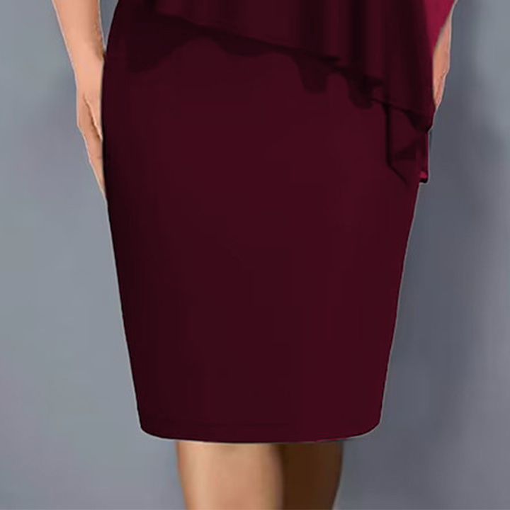 Lirienne - Abito midi con scollo a V e strass premium