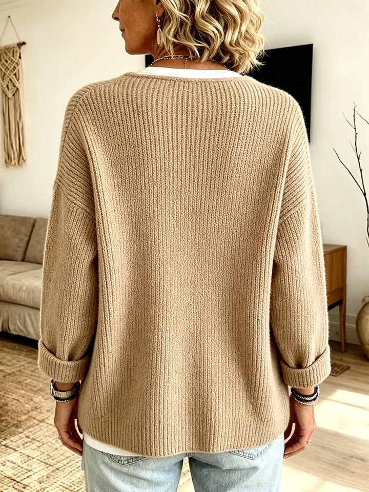 Anisa - Cardigan in maglia con dettagli di bottoni dalla vestibilità rilassata