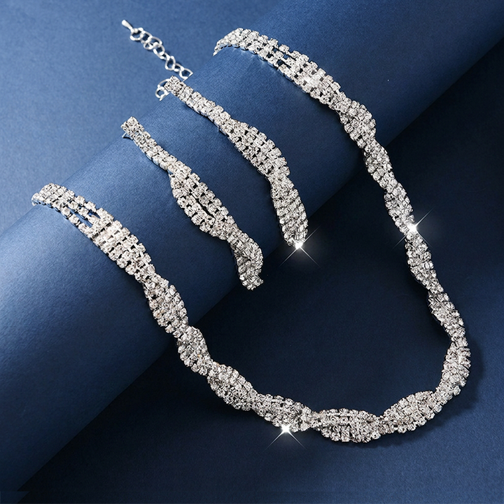 Alessara - Parure con intreccio di cristalli