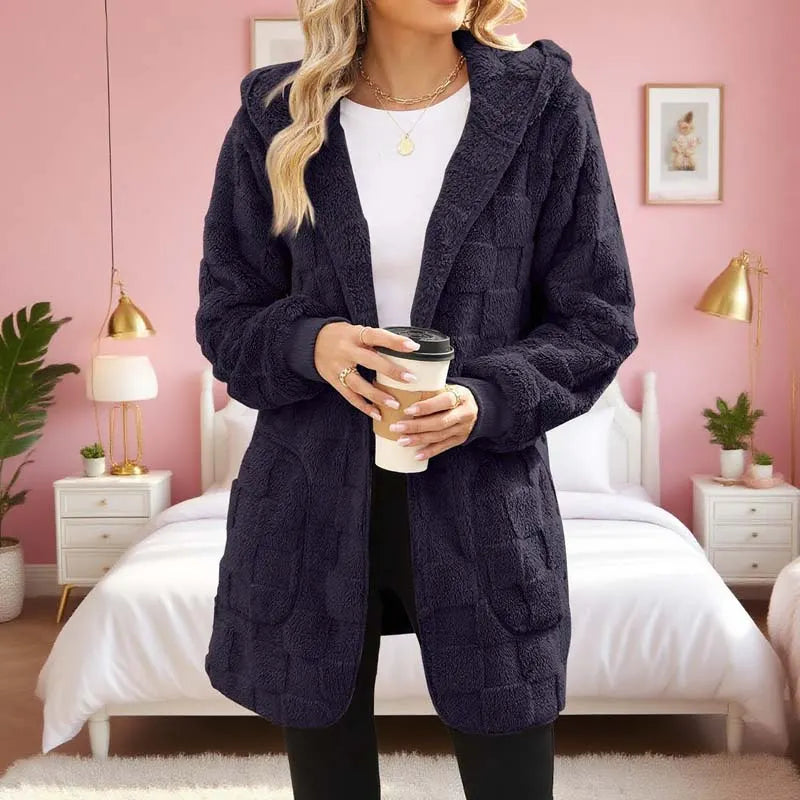 Zinnabelle - Cardigan con cappuccio effetto peluche