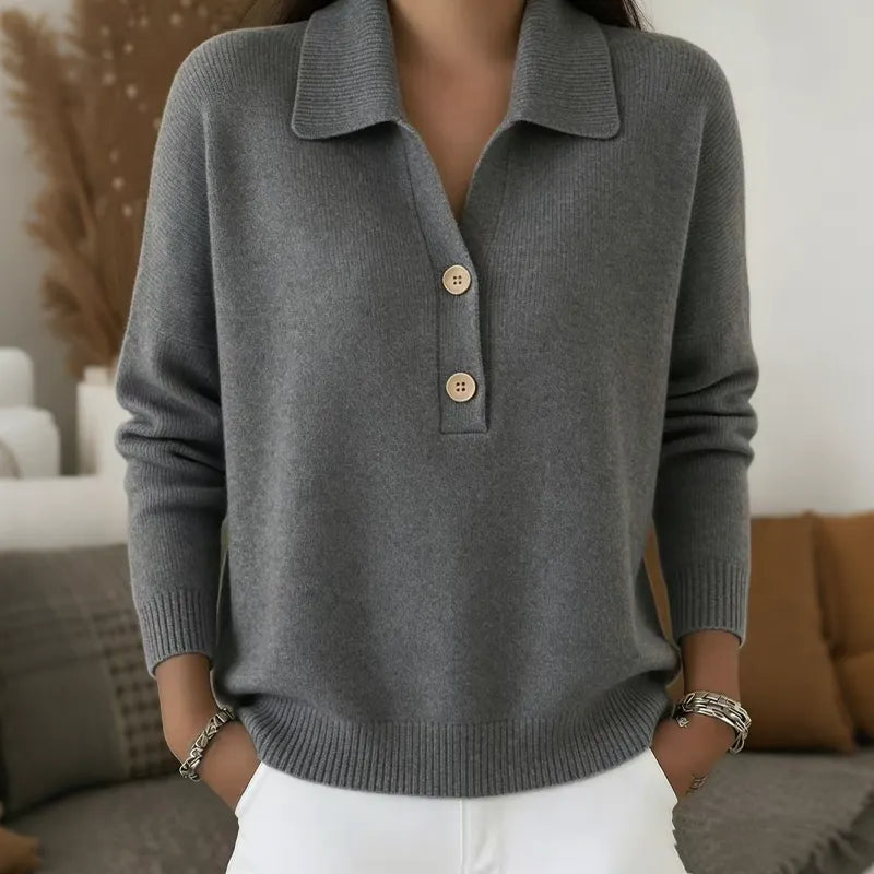 Belisara - Maglione con scollo a V dal tocco morbido