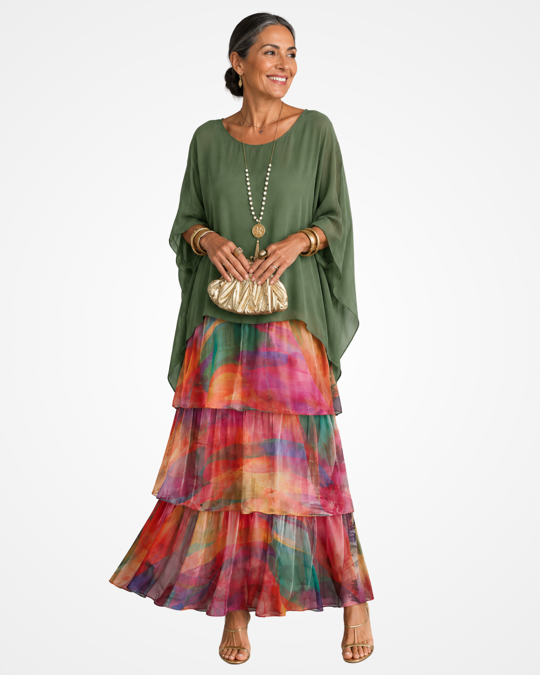Sylvia - Abito maxi fluido soft touch