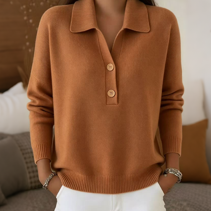 Belisara - Maglione con scollo a V dal tocco morbido