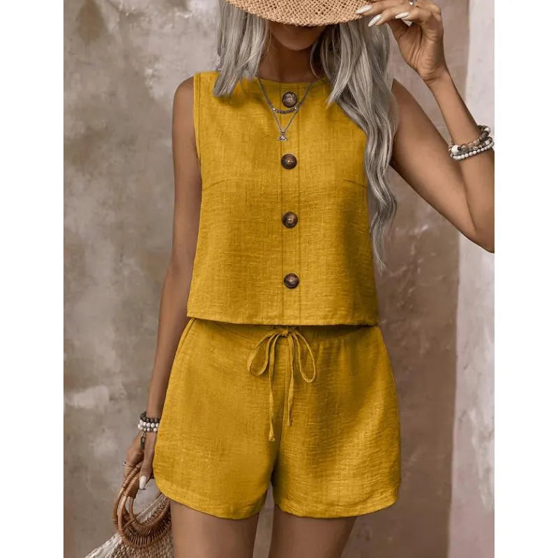 Abilene - Coordinato top e pantaloni testurizzati