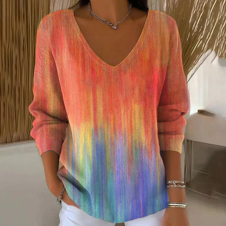 Carivella - Maglione in maglia fit rilassato con foglia d'acero