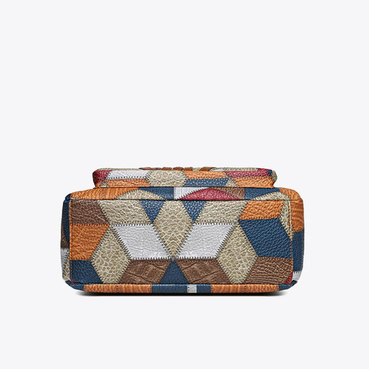 Lauranique - Borsa a tracolla patchwork morbida al tatto