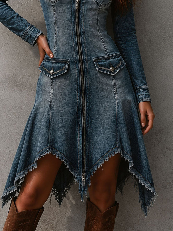 Damarine - Abito midi boho-chic di pregio