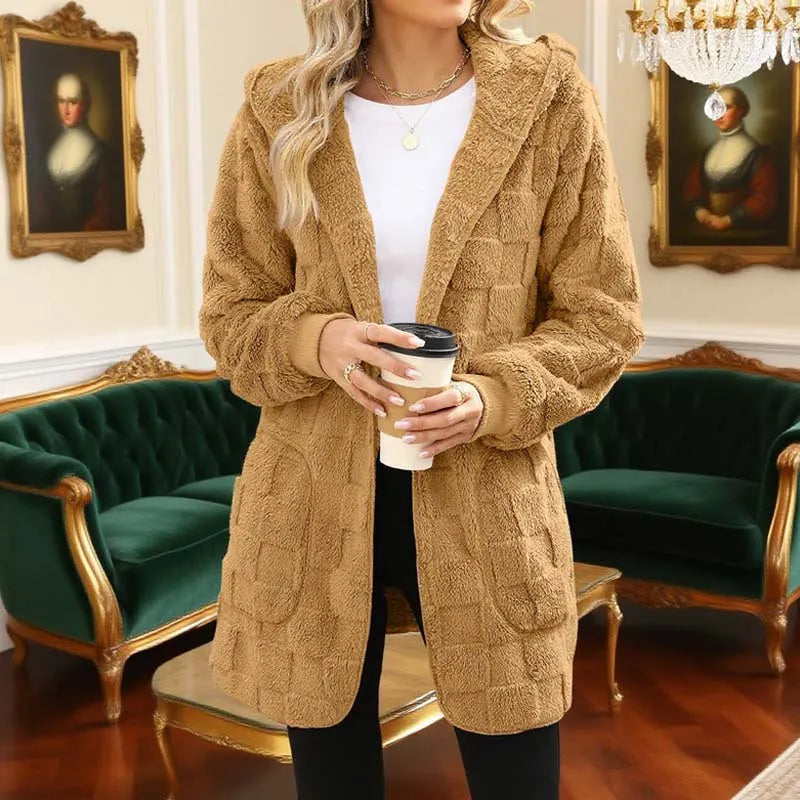 Zinnabelle - Cardigan con cappuccio effetto peluche