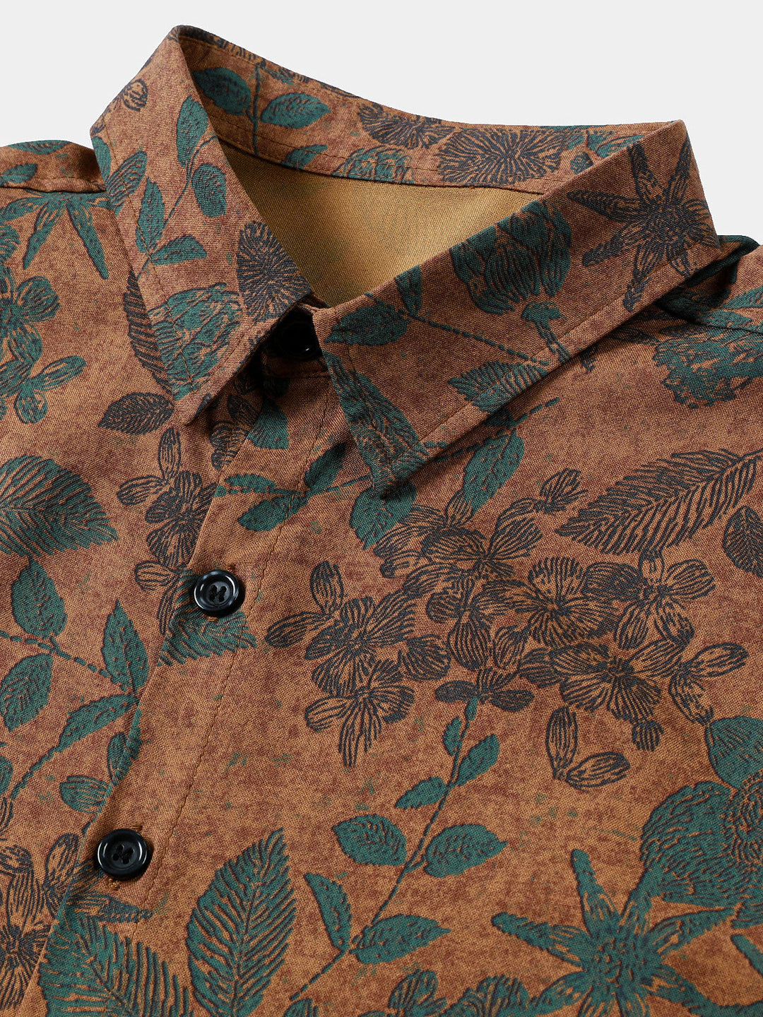 Leoric - Camicia leggera a maniche corte a stampa floreale