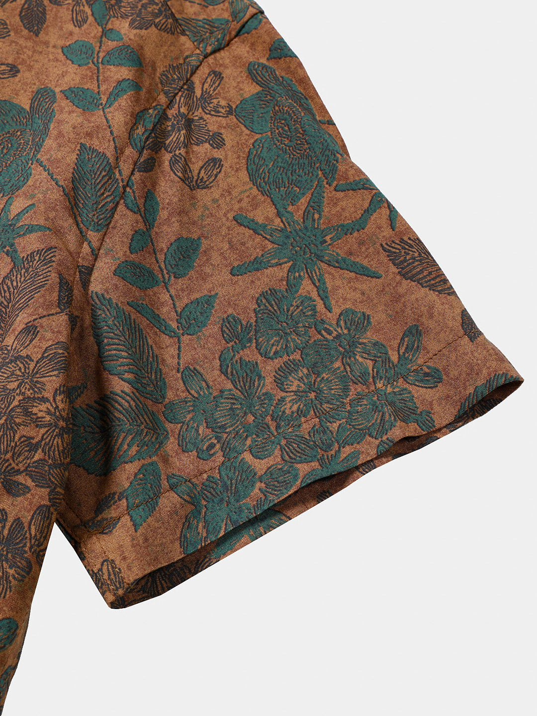 Leoric - Camicia leggera a maniche corte a stampa floreale