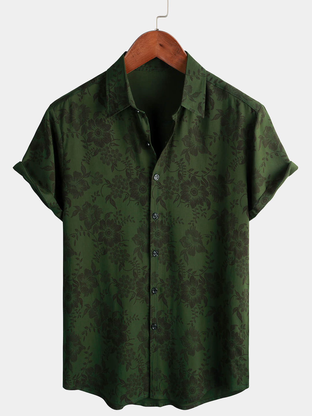 Leoric - Camicia leggera a maniche corte a stampa floreale