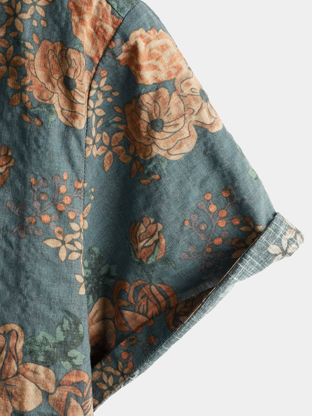 Leoric - Camicia leggera a maniche corte a stampa floreale