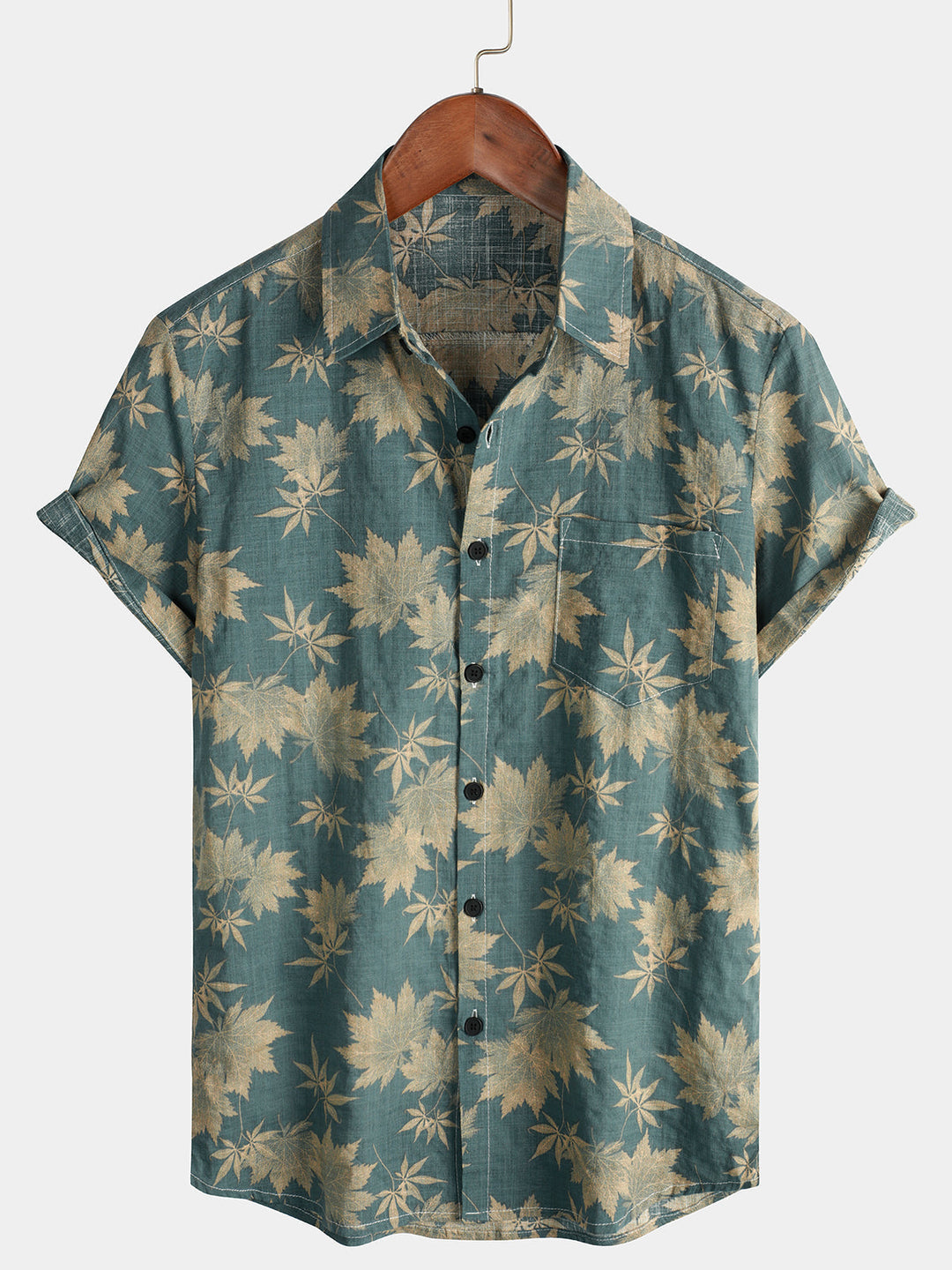 Leoric - Camicia leggera a maniche corte a stampa floreale