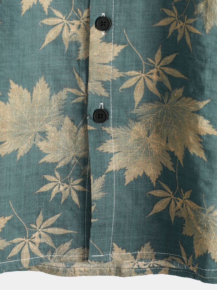 Leoric - Camicia leggera a maniche corte a stampa floreale