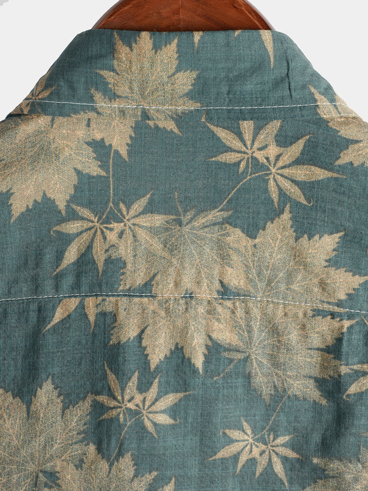 Leoric - Camicia leggera a maniche corte a stampa floreale