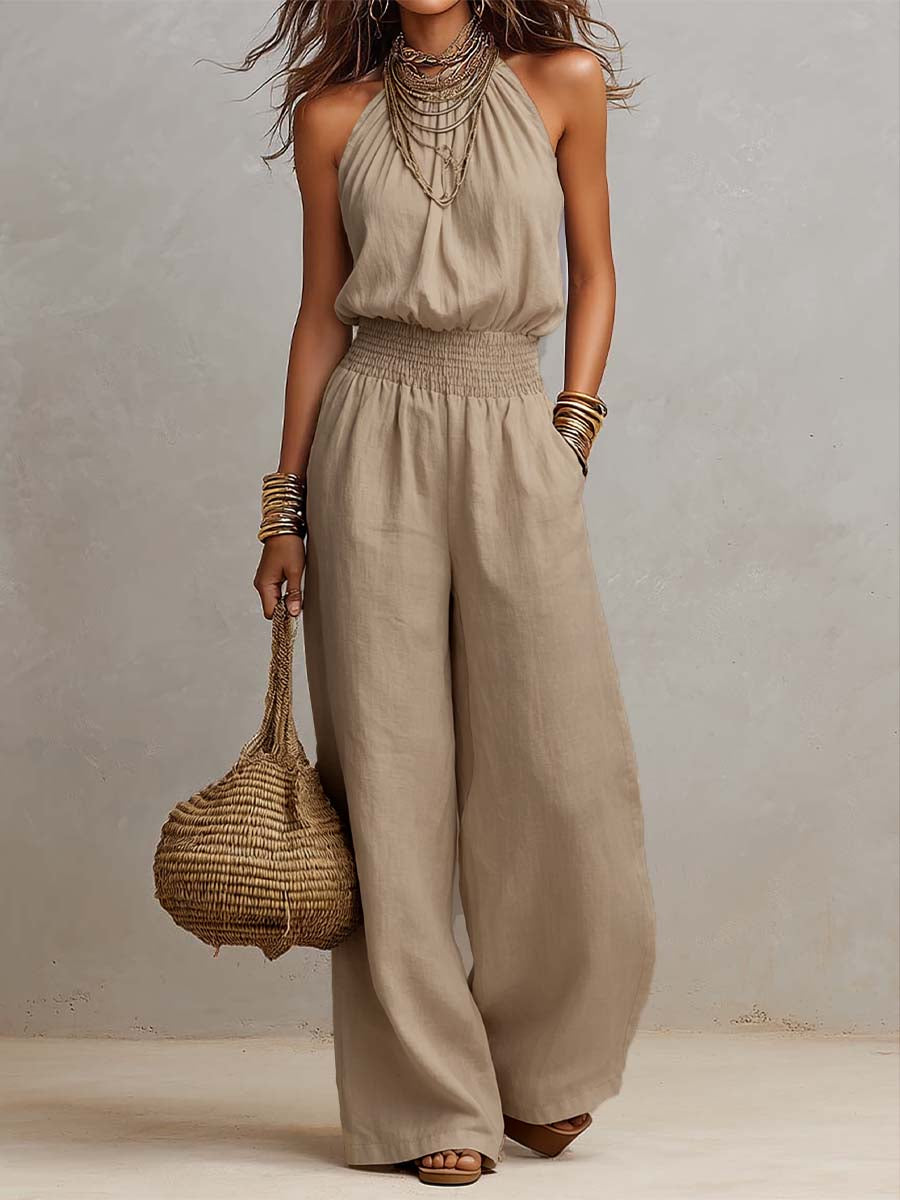Elenie - Tuta leggera con scollo all'americana