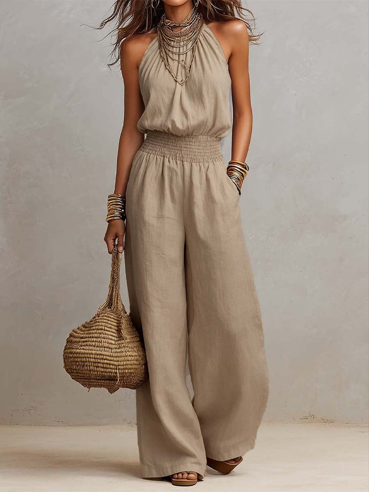 Elenie - Tuta leggera con scollo all'americana