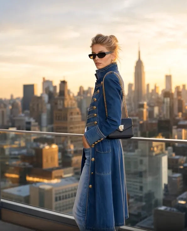 Carisanne - Cappotto militare lungo pesante