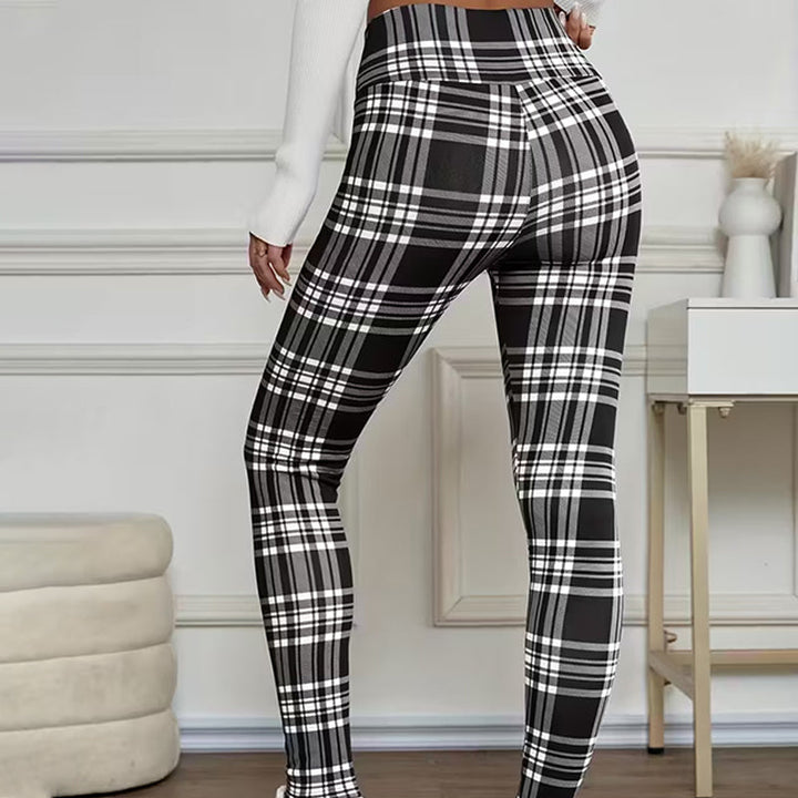 Estelyn - Leggings stretch a quadri classici
