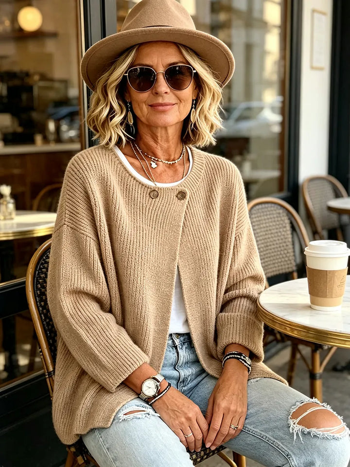 Anisa - Cardigan in maglia con dettagli di bottoni dalla vestibilità rilassata
