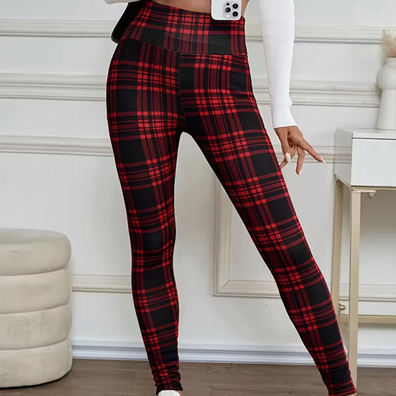 Estelyn - Leggings stretch a quadri classici