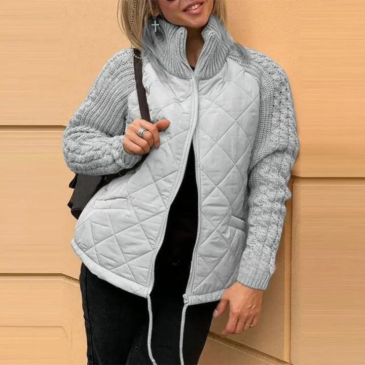 Corisanna - Giacca in maglia calda con zip frontale