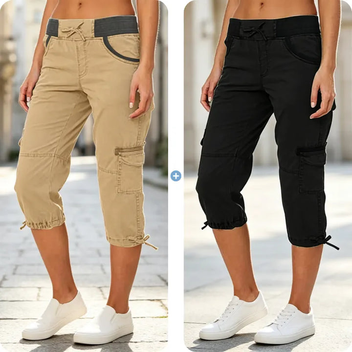 Astrelia - Pantaloni cargo capri stile utility
