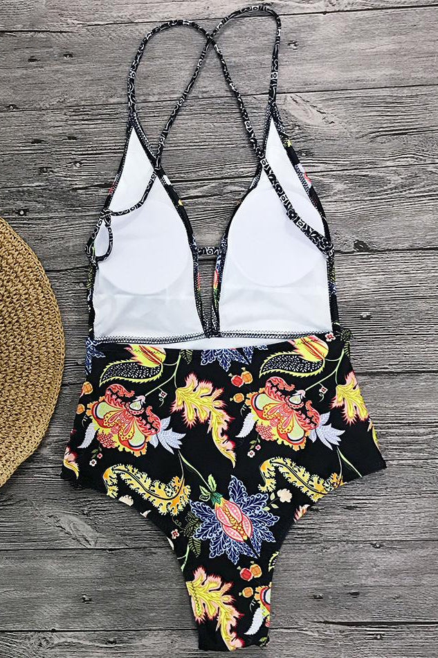 Sereina - Costume da bagno intero modellante con scollo a V