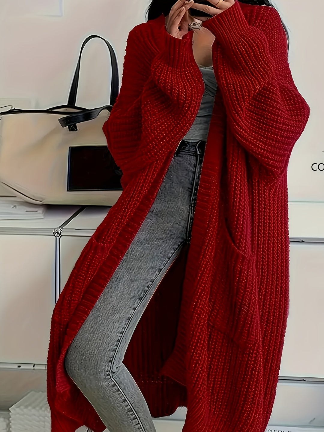 Rosalienne - Cardigan lungo morbido al tatto