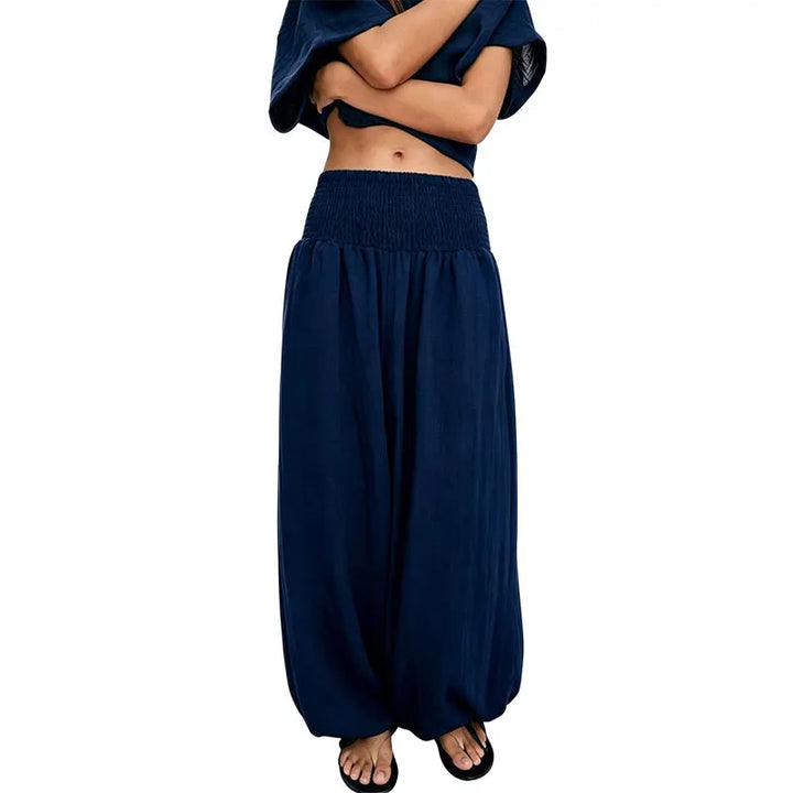 Anavie - Pantaloni harem effetto soft touch