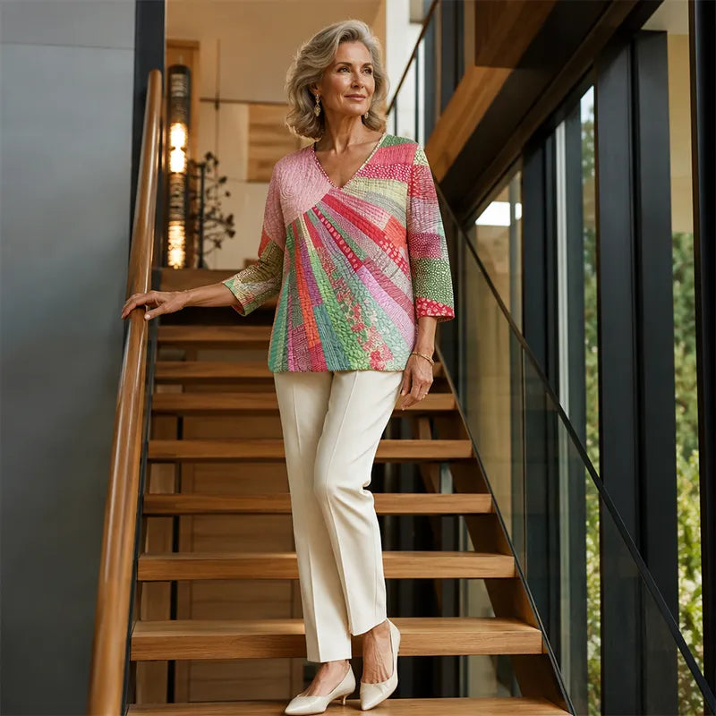 Genevielle - Blusa boho testurizzata