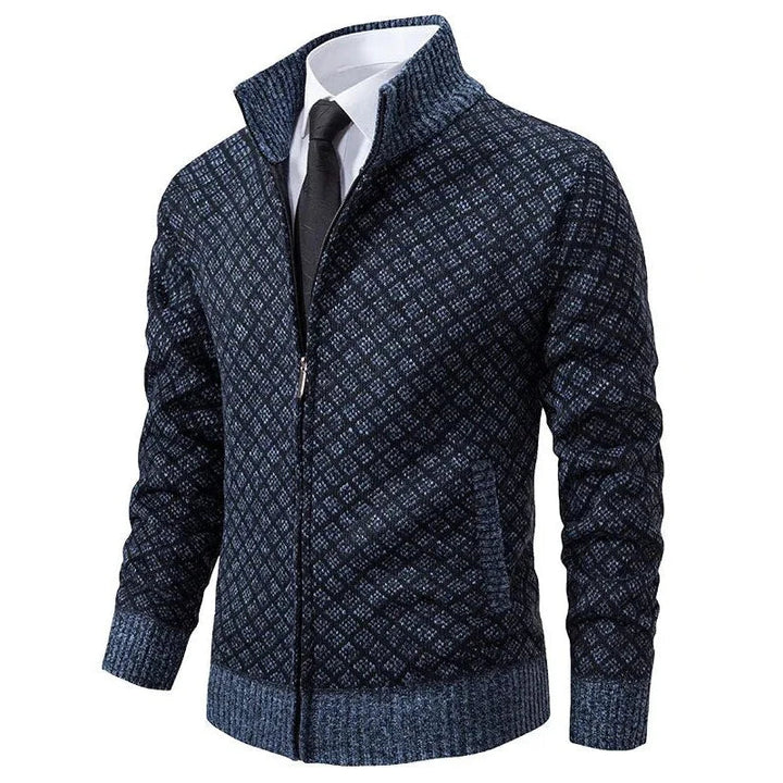 Aris - Cardigan a fantasia con zip frontale