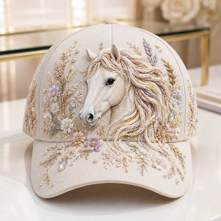 Arlena - Cappellino con motivo di cavallo floreale