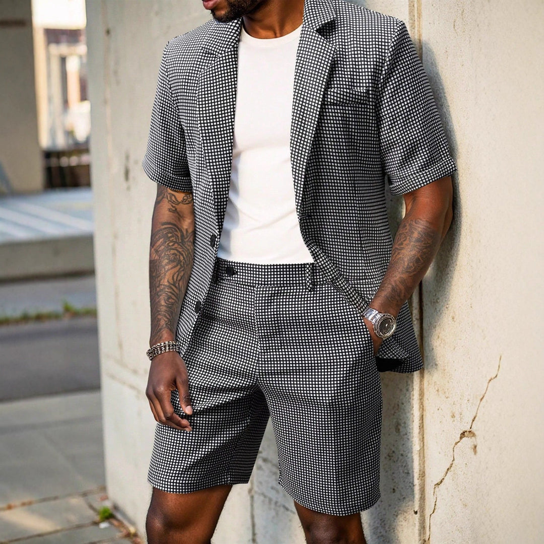 Rufus - Coordinato a quadri con blazer e shorts