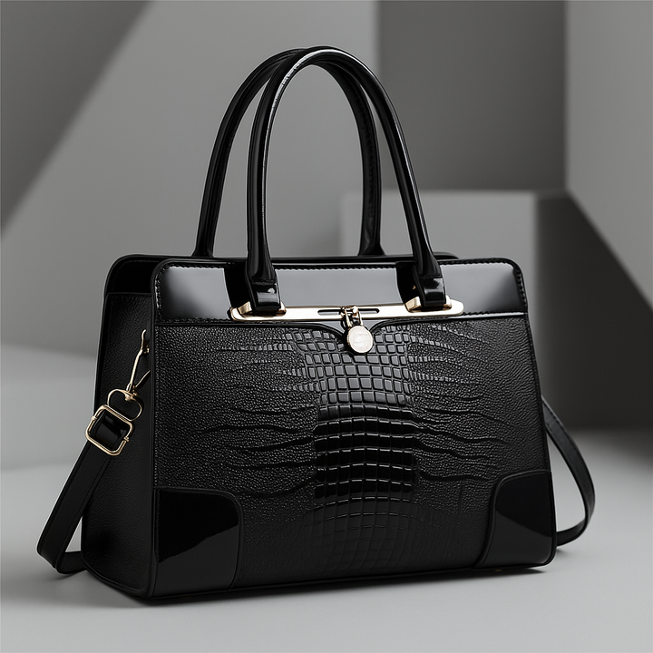 Aeryn - Borsa a mano strutturata effetto coccodrillo