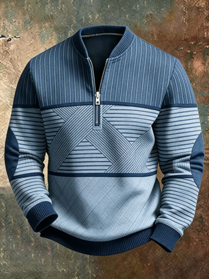 Anvar - Maglione a mezza zip dal tocco morbido