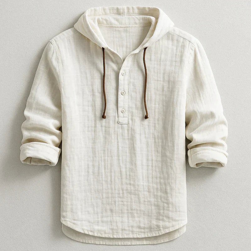 Beckford - camicia in lino traspirante con cappuccio