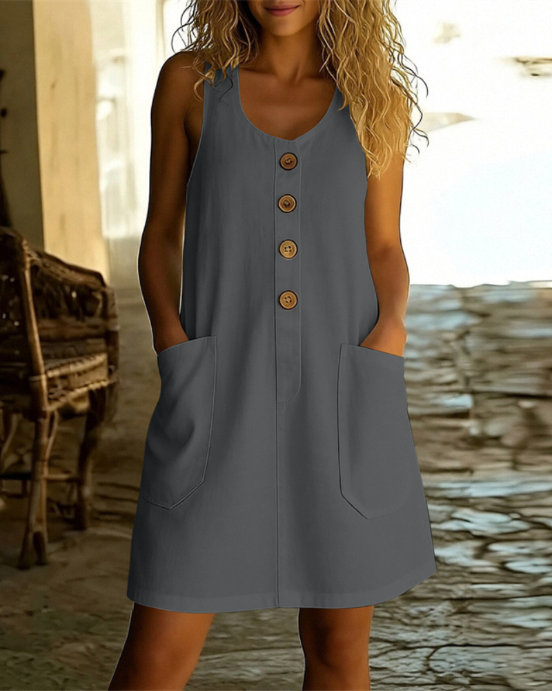 Katelin - abito estivo con bottoni