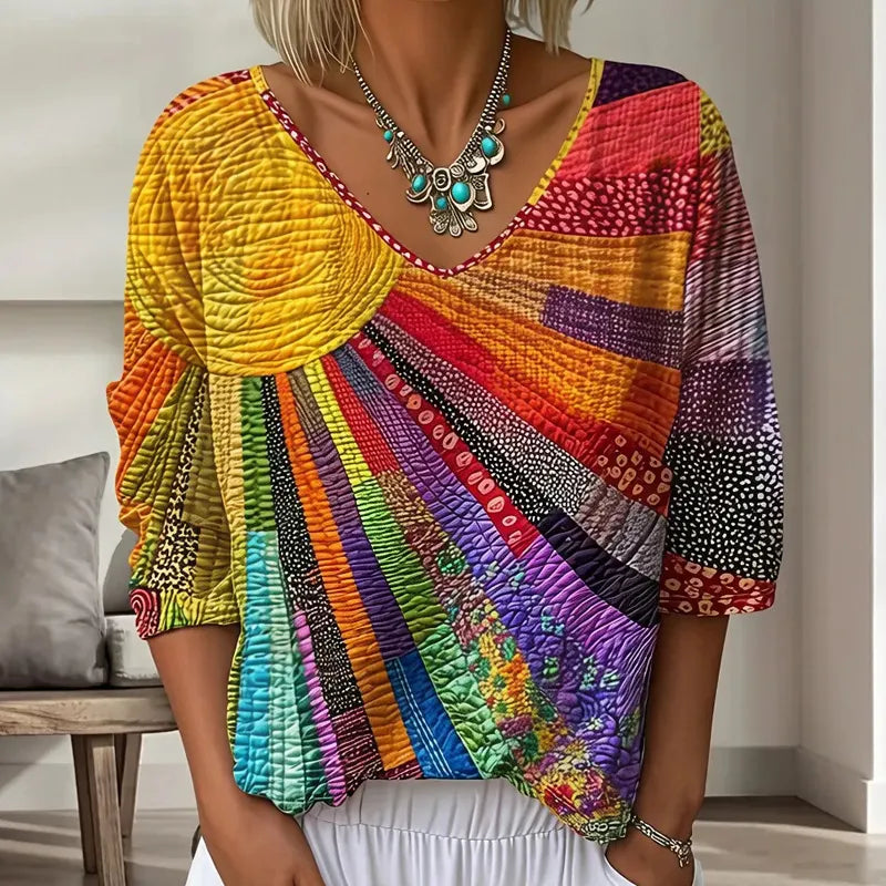 Genevielle - Blusa boho testurizzata
