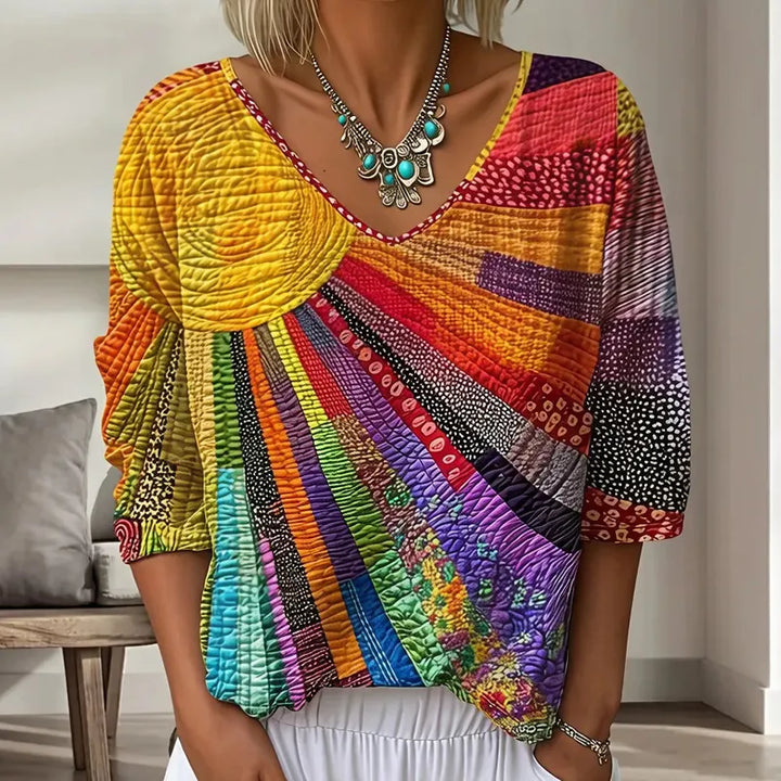 Genevielle - Blusa boho testurizzata