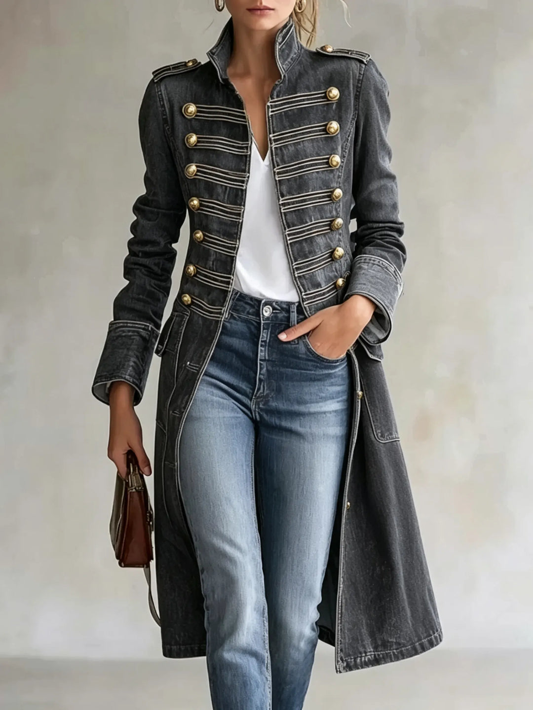 Carisanne - Cappotto militare lungo pesante