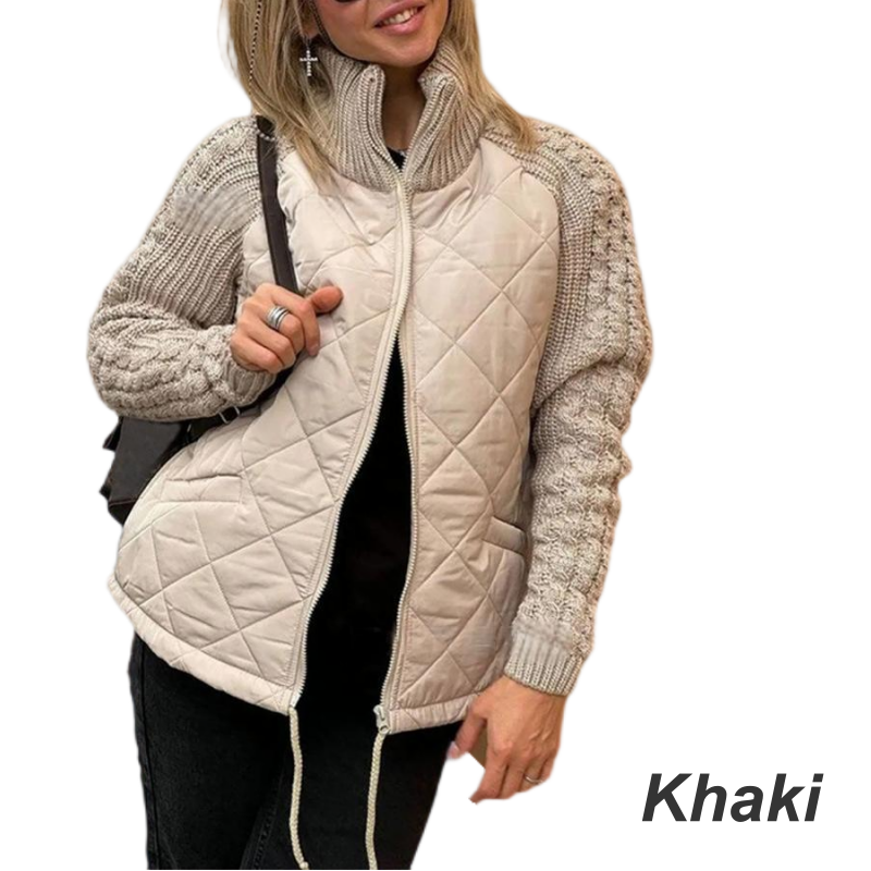 Corisanna - Giacca in maglia calda con zip frontale
