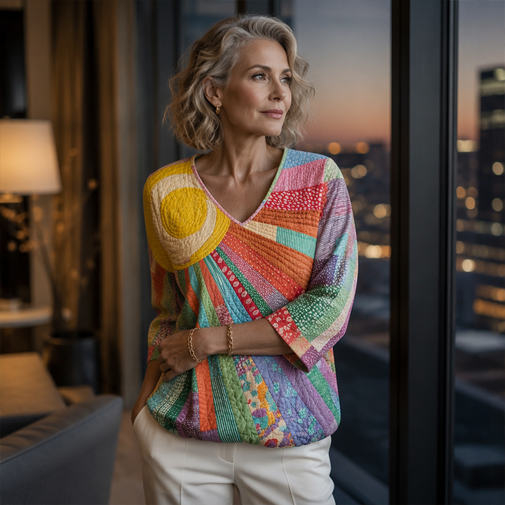 Genevielle - Blusa boho testurizzata