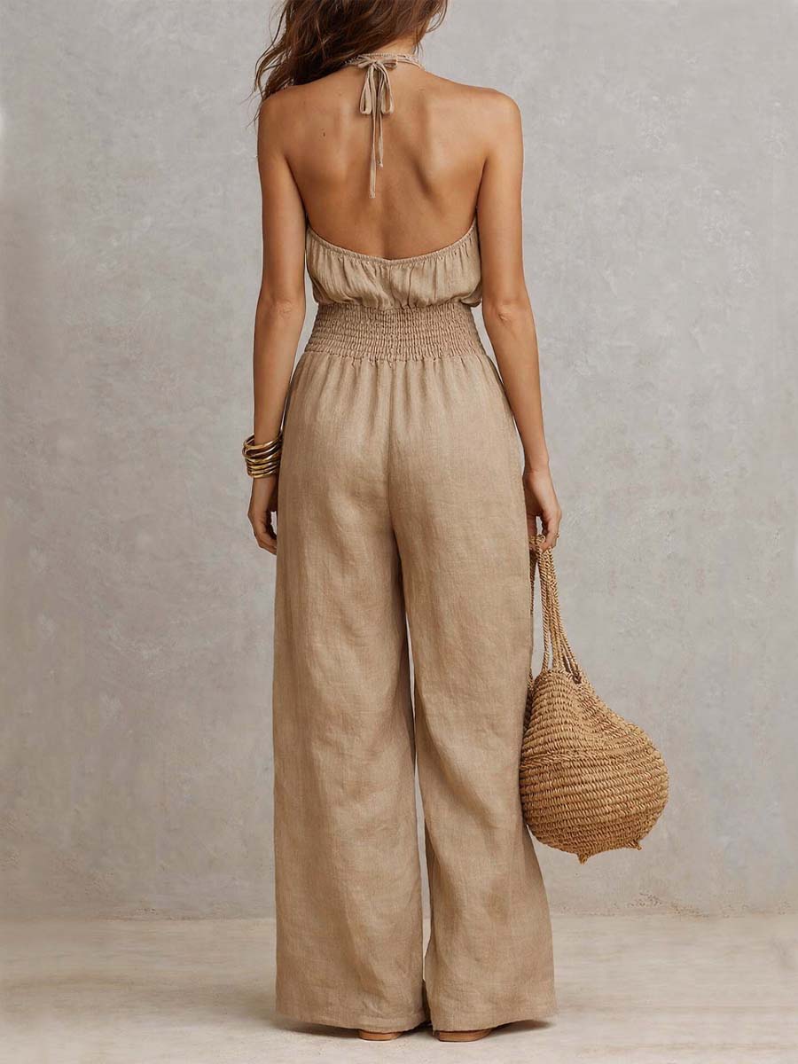 Elenie - Tuta leggera con scollo all'americana